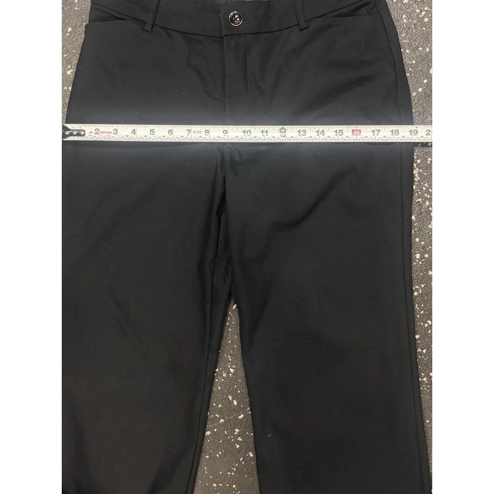 Lee Flex Motion Black Trousers Women Mid Rise Straight Flex 10‎ Short Flex Waist